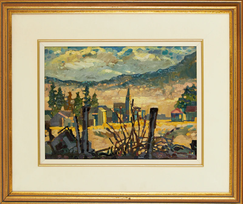 Robert Genn, Village Near Lillooet, oil on board, 1963 - view 2