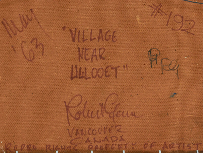 Robert Genn, Village Near Lillooet, oil on board, 1963 - view 3