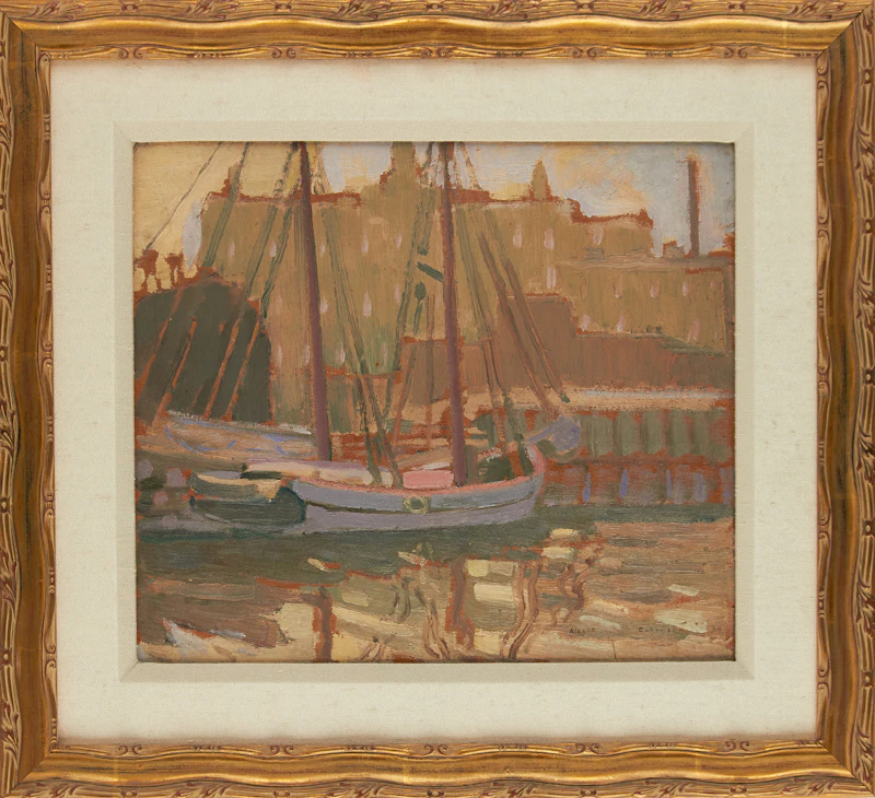 Albert Henry Robinson, Misty Morning, Quebec, oil on board - view 2