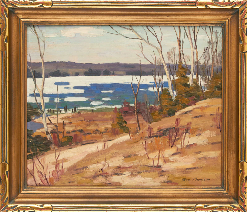 George Thomson, Harbor at Owen Sound, oil on board - view 2