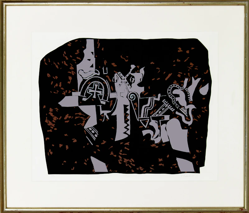 Jack Leonard Shadbolt, Mexican Evening, colour serigraph, 1981 - view 2