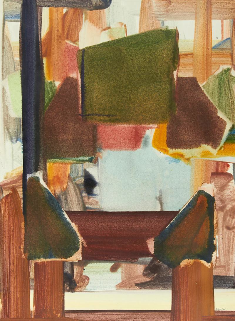 John Anderson, Two Works, both acrylic on paper, 1975 - view 2
