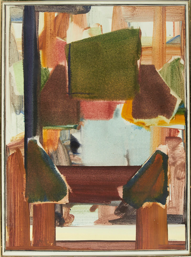 John Anderson, Two Works, both acrylic on paper, 1975 - view 4