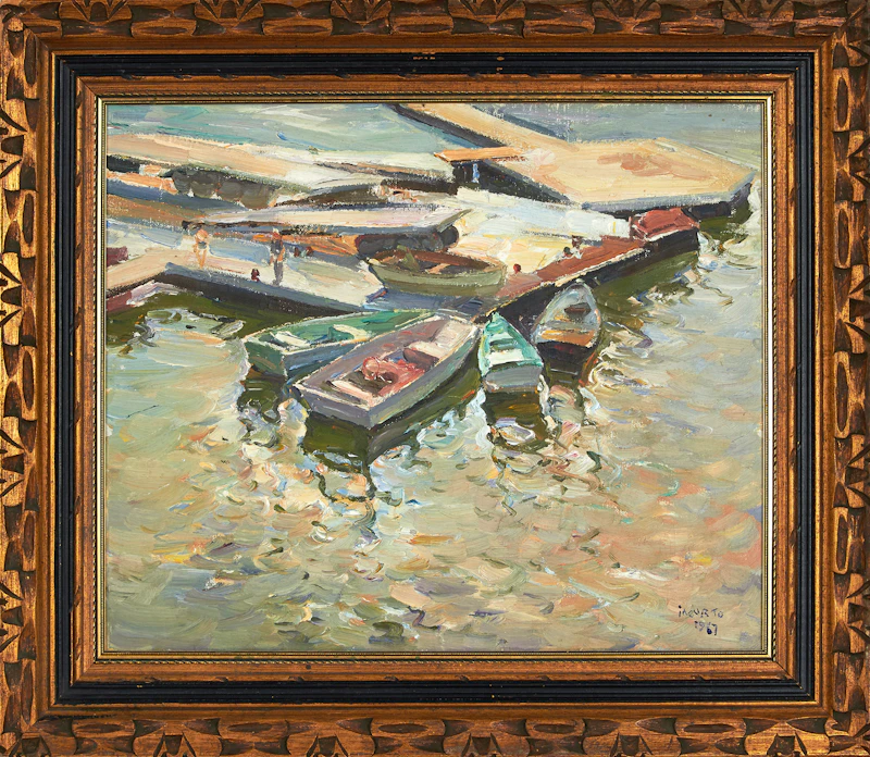 Francesco Iacurto, Quebec Yacht Club, oil on canvas, 1967 - view 2