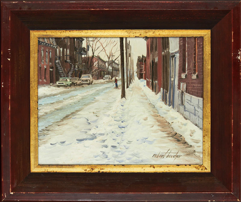 Robert Boucher, Rue Bourgeoys, Pointe-Sainte-Charles, Mtl, oil on canvas - view 2