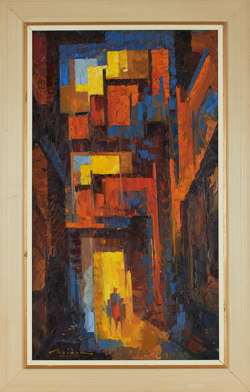 Frederic Steiger, Lower Town (Quebec City), oil on board - view 2