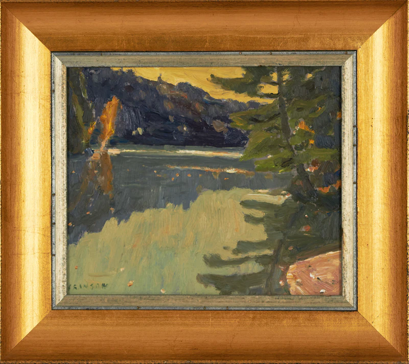 Helmut Gransow, Shoreline Landscape, oil on board - view 2