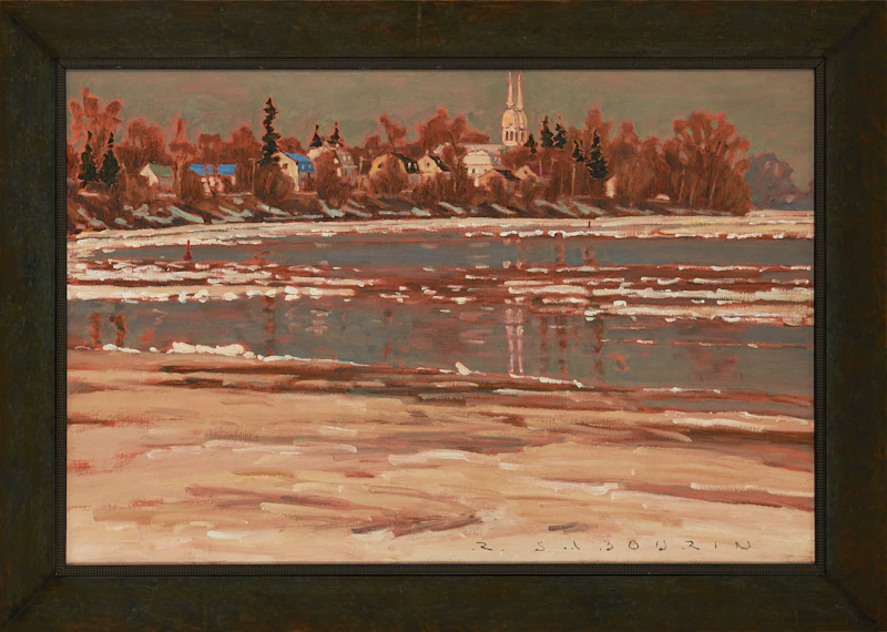 Real Sabourin, La Debacle à St. Antoine, oil on canvas - view 2