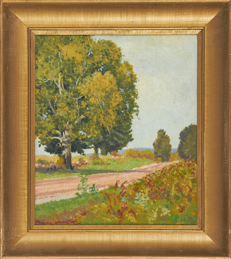 Frank Hans Johnston, September Side Road, oil on board - view 2