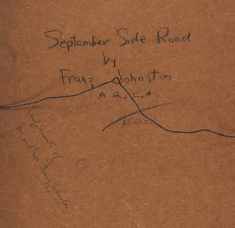 Frank Hans Johnston, September Side Road, oil on board - view 3