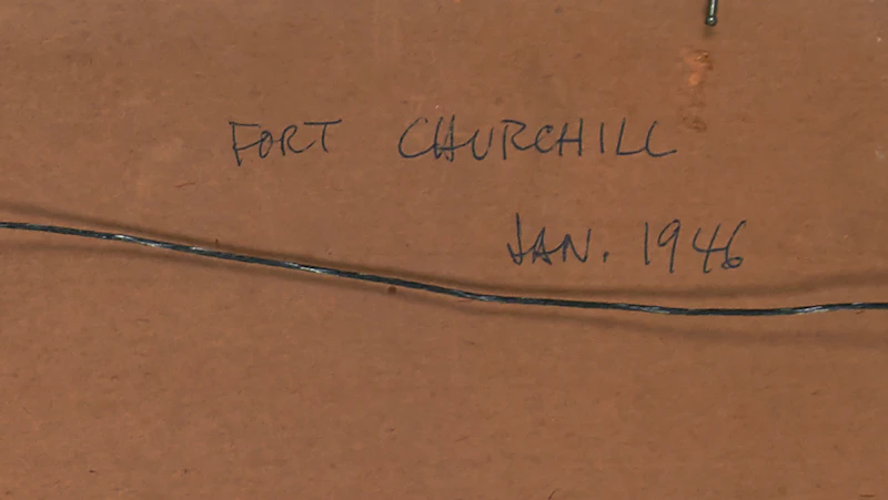 Ronald York Wilson, Fort Churchill, oil on board, 1946 - view 3