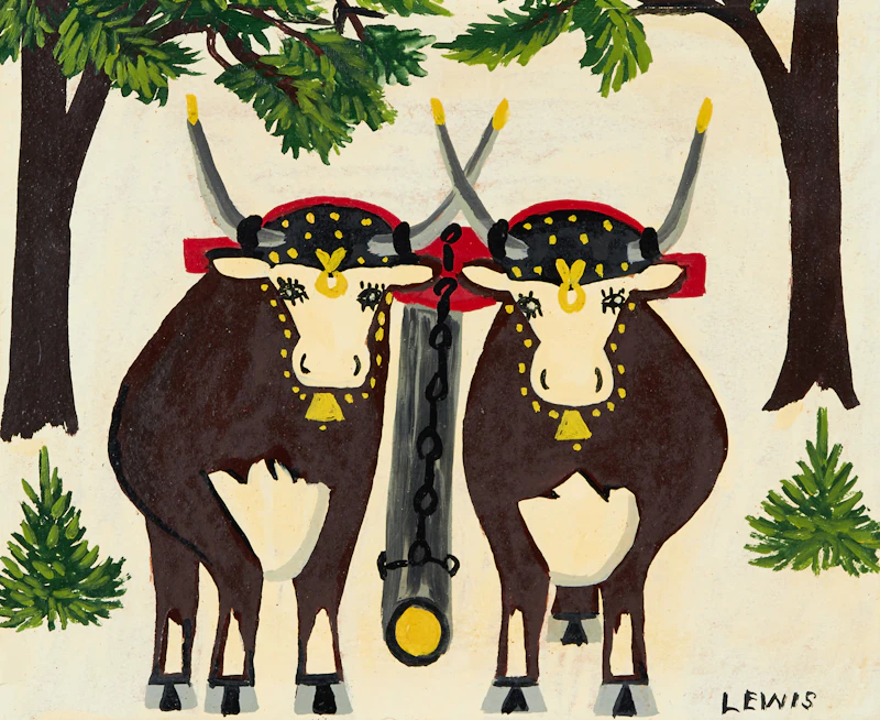 Maud Lewis, Oxen in Winter