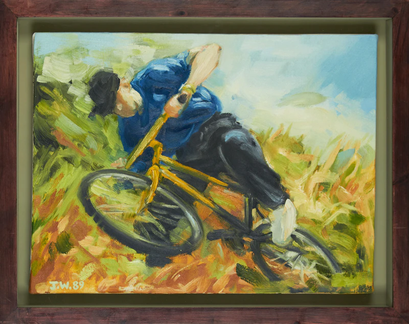 Jonathan Waller, Mountain Bike, oil on canvas, 1989 - view 2