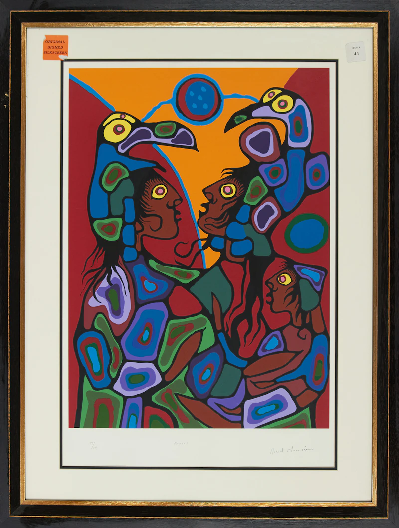 Norval Morrisseau, Family, colour silkscreen - view 2