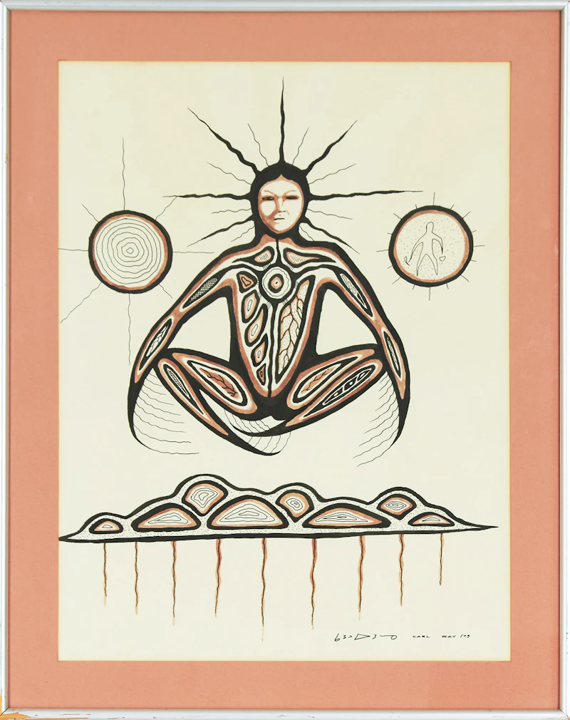 Carl Ray, Mother Earth, ink and watercolour, 1973 - view 2