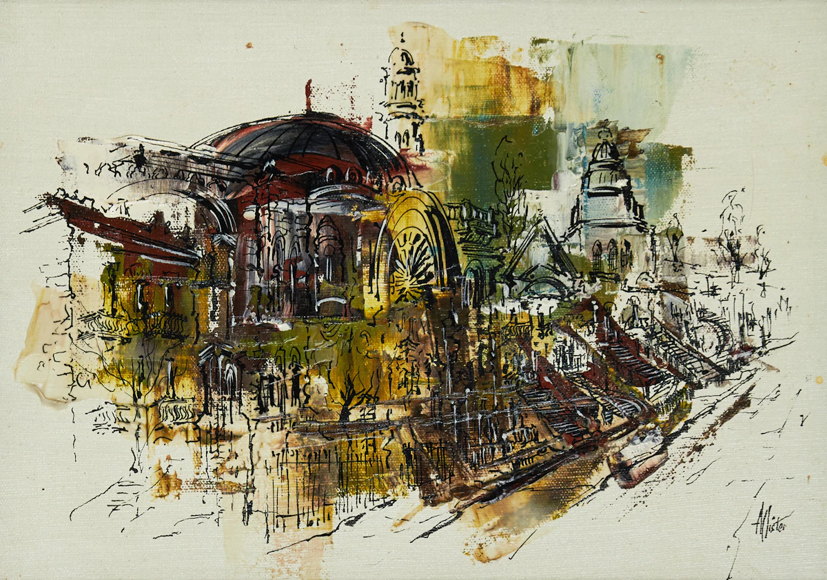 William Allister, St. Urbain St., Montreal, oil on canvas