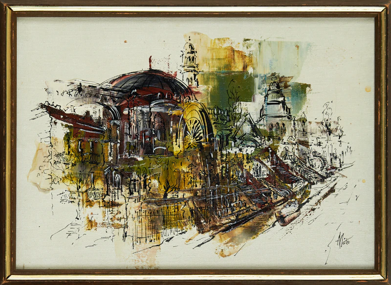 William Allister, St. Urbain St., Montreal, oil on canvas - view 2