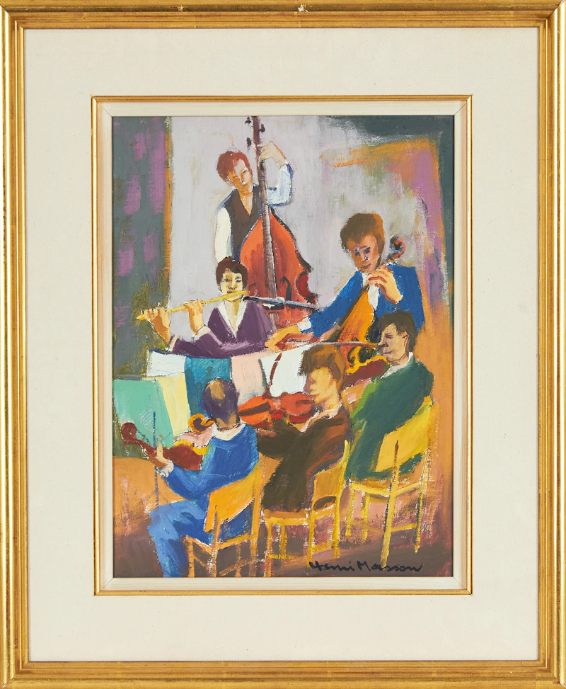 Henri Leopold Masson, The Recital, oil on canvas - view 2