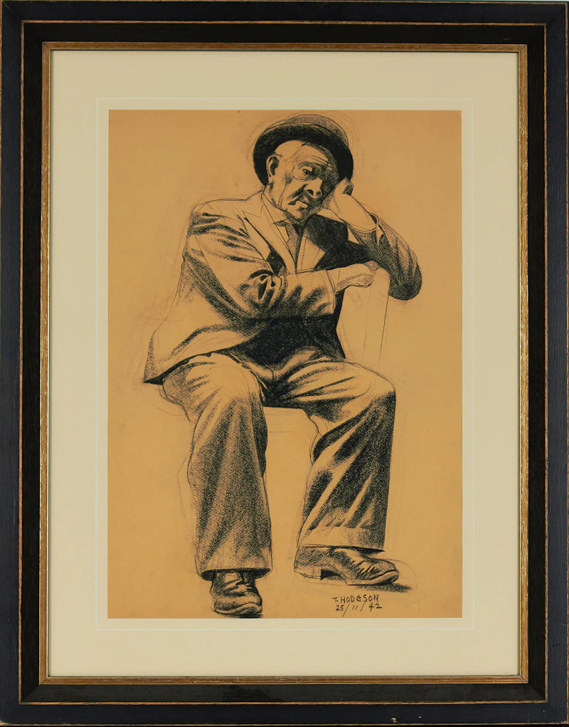 Thomas Sherlock Hodgson, Two Figural Studies, charcoal on paper, 1942/1943 - view 3