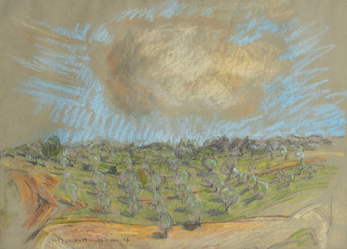 Joseph Francis Plaskett, Volterra, pastel, 1962