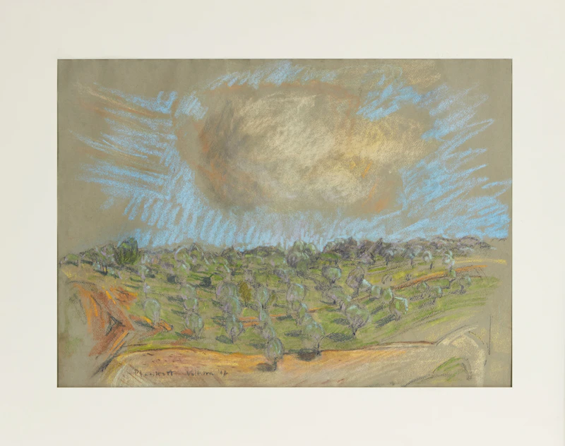 Joseph Francis Plaskett, Volterra, pastel, 1962 - view 2