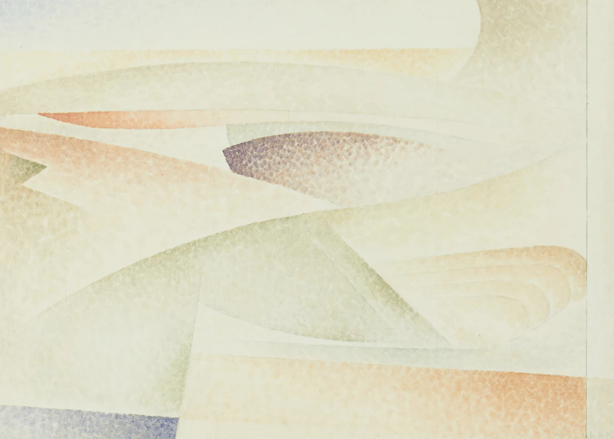 Lionel LeMoine FitzGerald, Abstract (Coastal Scene), watercolour