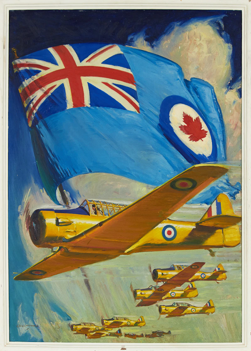 Robert E. Lougheed, Royal Canadian Air Force, oil on canvas - view 2