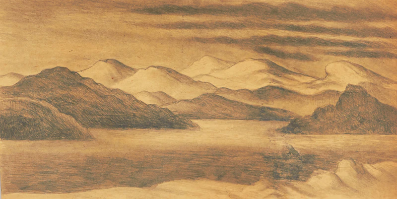 Unknown Artist, Studies of Baffin and Ellesmere Islands, 25 charcoals on paper, 1934 - view 6