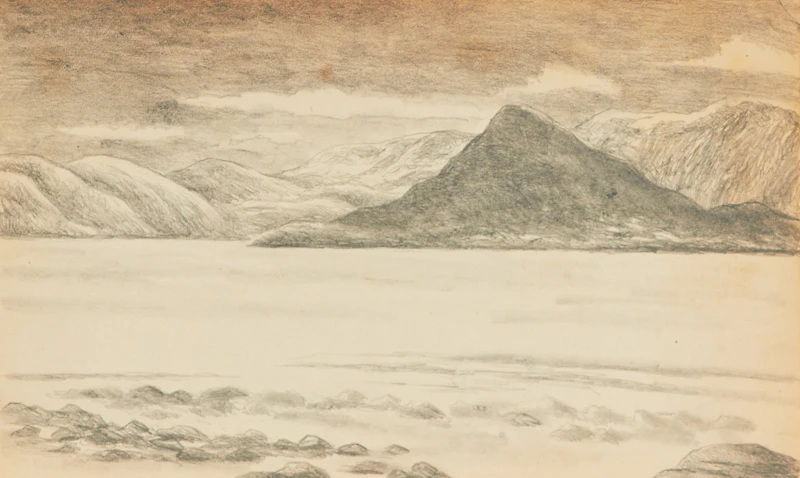 Unknown Artist, Studies of Baffin and Ellesmere Islands, 25 charcoals on paper, 1934 - view 8
