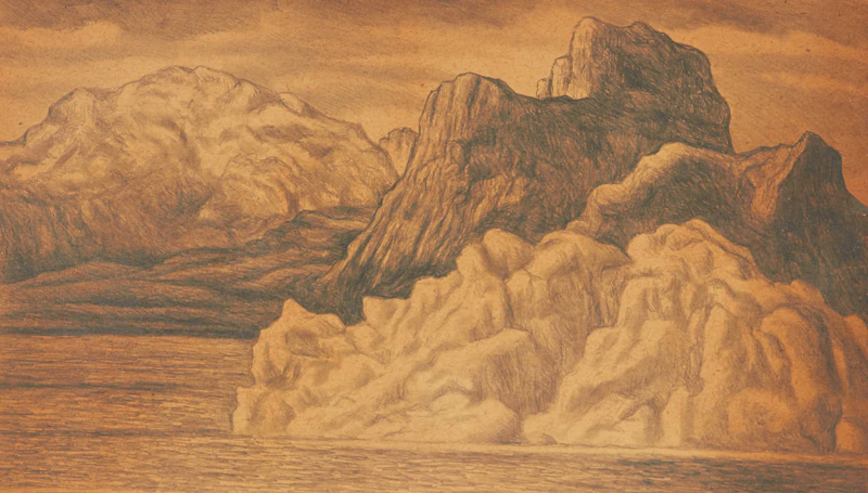 Unknown Artist, Studies of Baffin and Ellesmere Islands, 25 charcoals on paper, 1934 - view 11