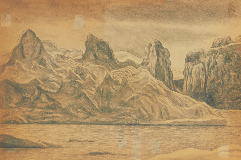 Unknown Artist, Studies of Baffin and Ellesmere Islands, 25 charcoals on paper, 1934 - view 15