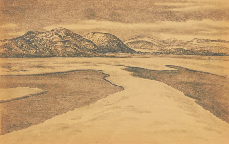 Unknown Artist, Studies of Baffin and Ellesmere Islands, 25 charcoals on paper, 1934 - view 19