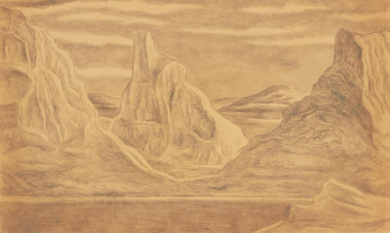 Unknown Artist, Studies of Baffin and Ellesmere Islands, 25 charcoals on paper, 1934 - view 22