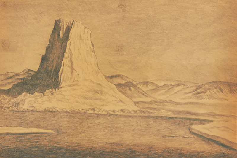 Unknown Artist, Studies of Baffin and Ellesmere Islands, 25 charcoals on paper, 1934 - view 27