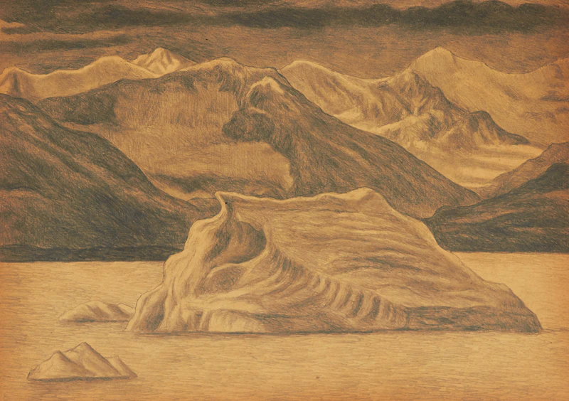 Unknown Artist, Studies of Baffin and Ellesmere Islands, 25 charcoals on paper, 1934 - view 28