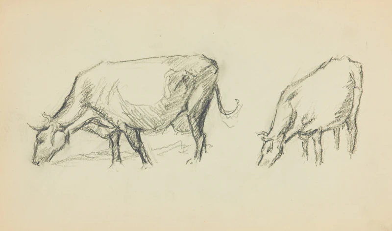 Carl Henry von Ahrens, Four Sketchbooks, drawings and notes in graphite bound within four books - view 9