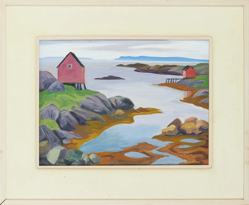 Doris Jean McCarthy, Newfoundland Tickle, oil on panel, 1999 - view 2