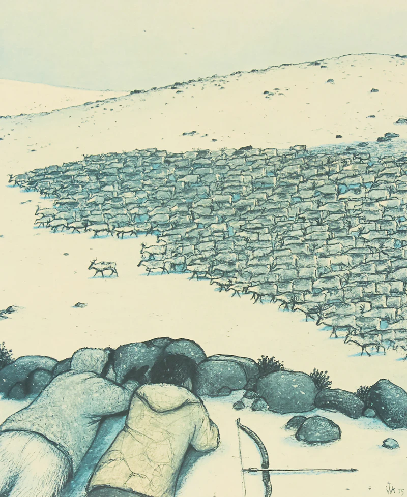 William Kurelek, Stalking Migrating Caribou