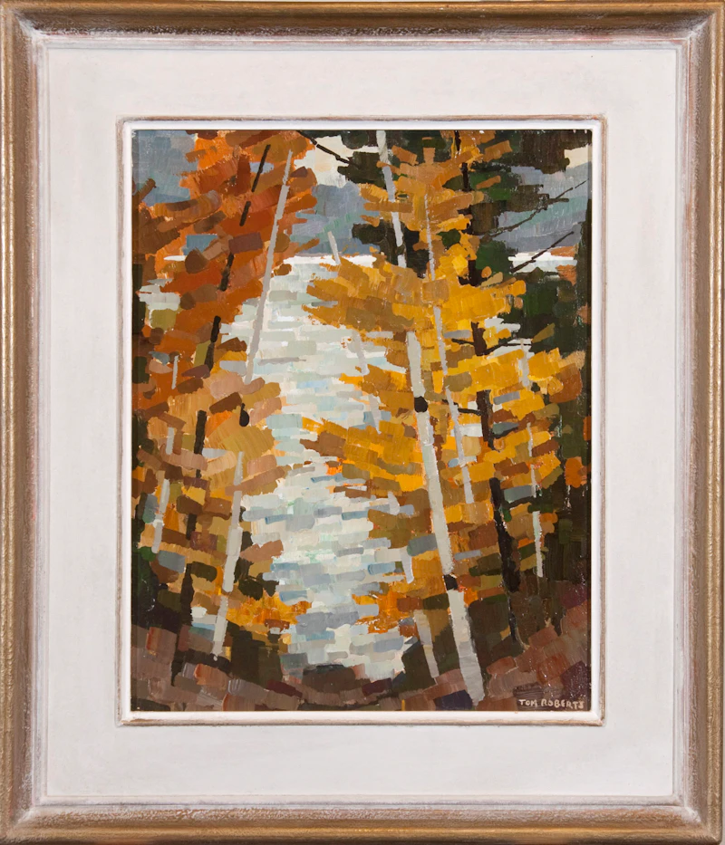Thomas Keith Roberts, Birch and Pine, oil on board - view 2