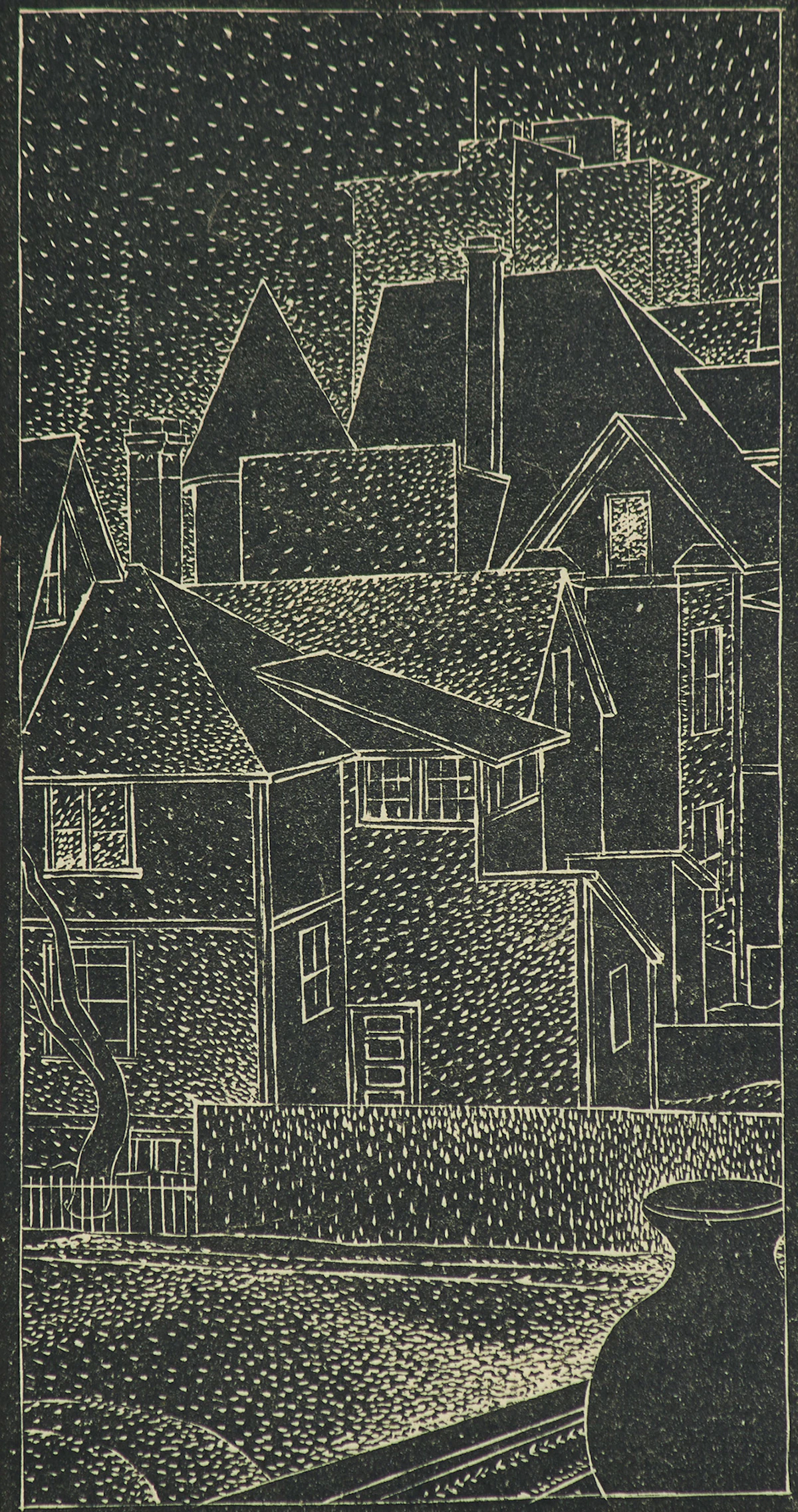 Lionel LeMoine FitzGerald, Jug on a Windowsill, lino-cut print, 1940