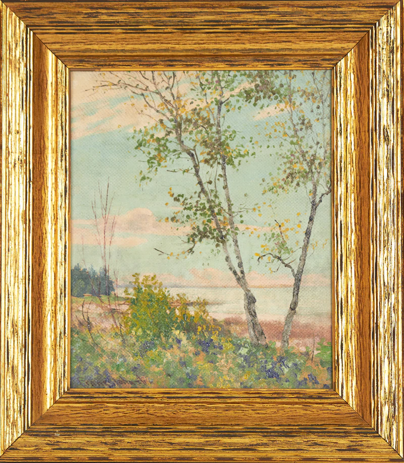 Frank Hans Johnston, Cool October, oil on board - view 2