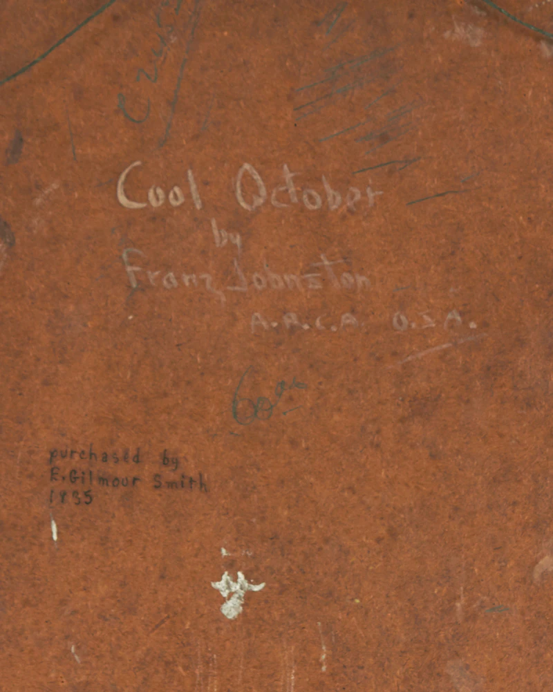 Frank Hans Johnston, Cool October, oil on board - view 3