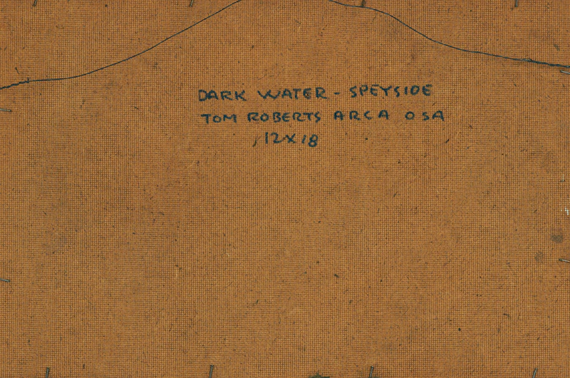 Thomas Keith Roberts, Dark Water - Speyside, oil on board - view 3
