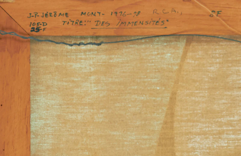 Jean-Paul Jérôme, Des Immensités , oil on canvas, 1978 - view 3