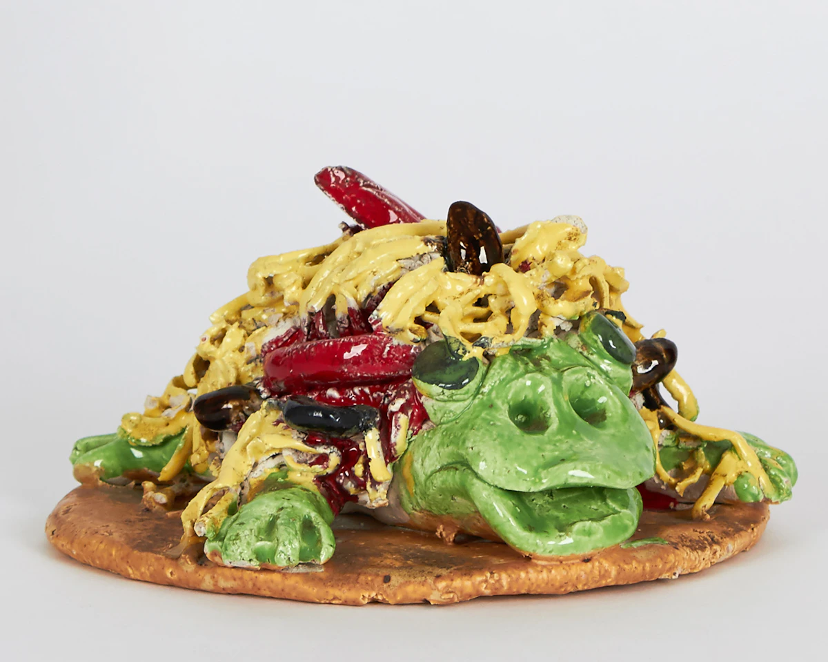 David James Gilhooly, Frog Taco, ceramic sculpture, 1979