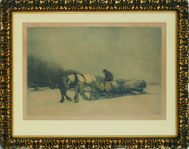 Frederick Simpson Coburn, The Last Load, colour etching, 1912 - view 2