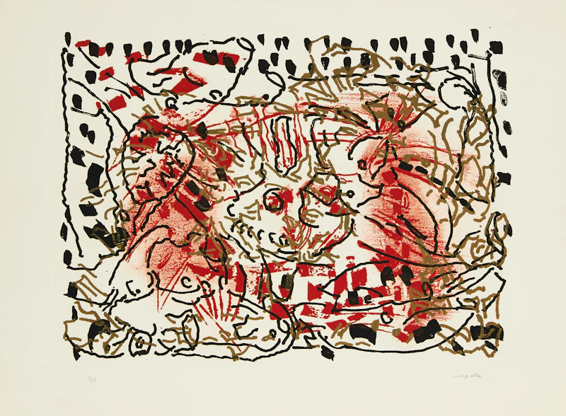 Jean Paul Riopelle, L’oie de feu - l’oie au soleil, colour etching, 1990 - view 2
