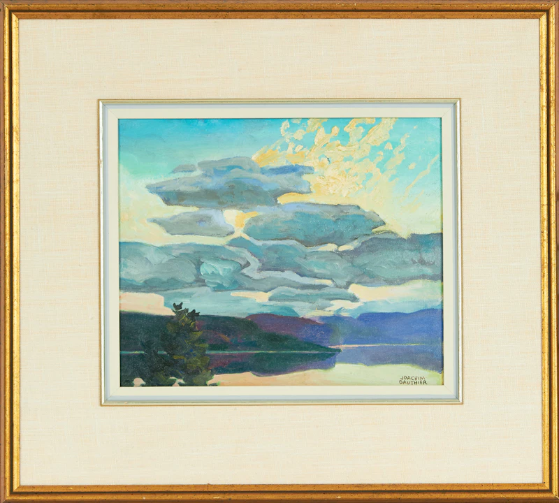 Joachim George Gauthier, Evening Clouds, Lake Kushog, oil on canvas board - view 2