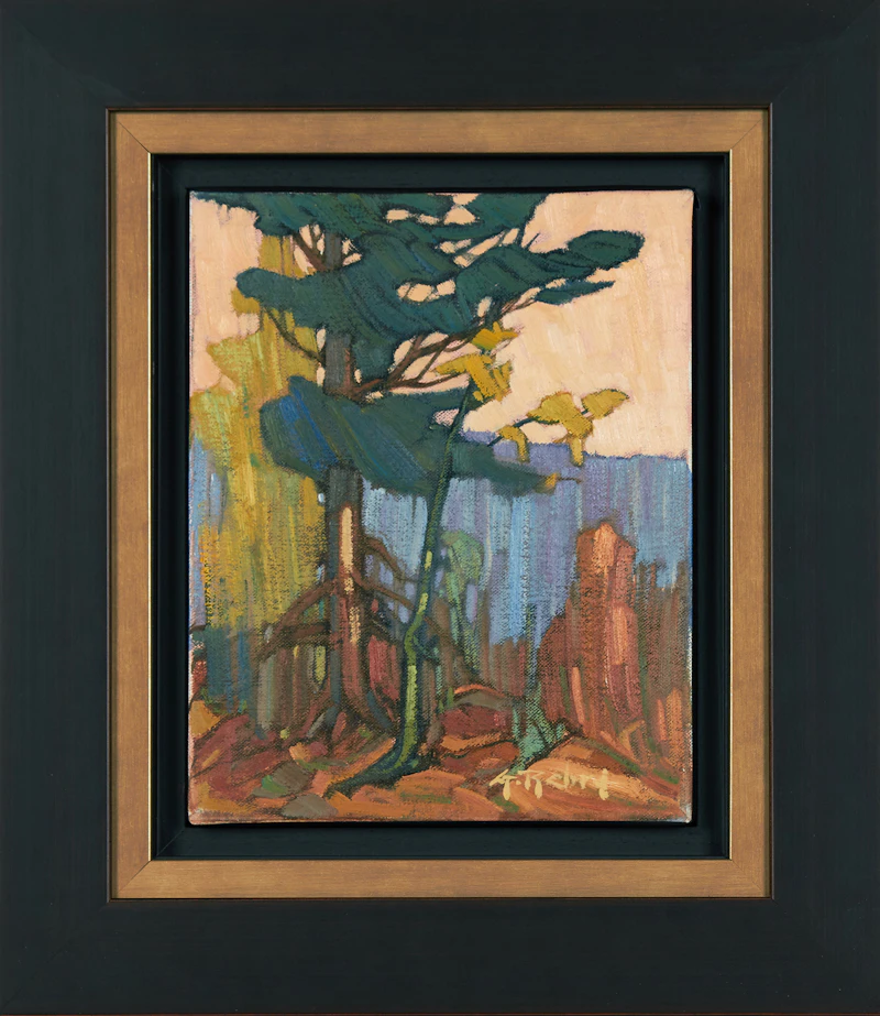 Gaston Rebry, Le Pin, oil on canvas, 1989 - view 2