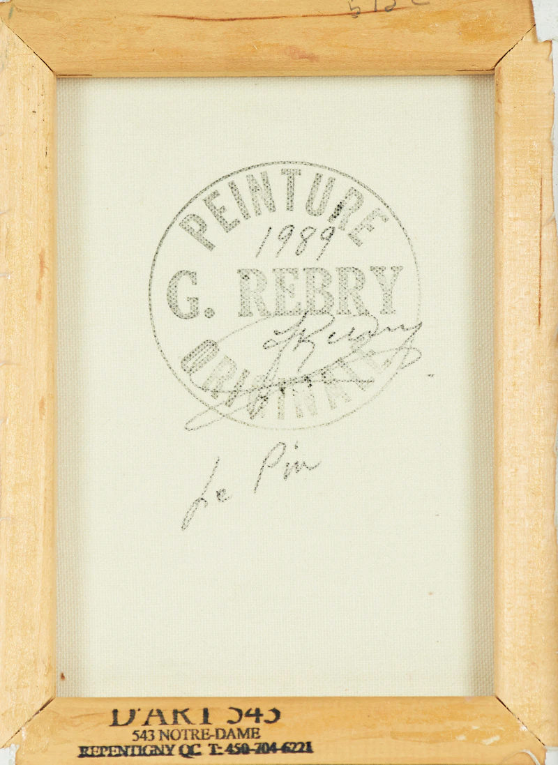 Gaston Rebry, Le Pin, oil on canvas, 1989 - view 3